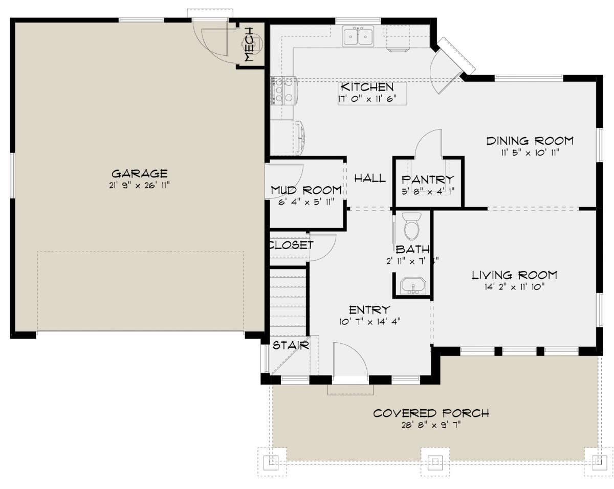 Main Floor  for House Plan #2802-00155