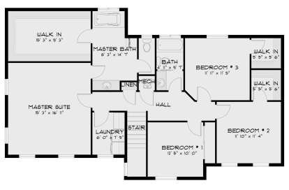Second Floor for House Plan #2802-00155