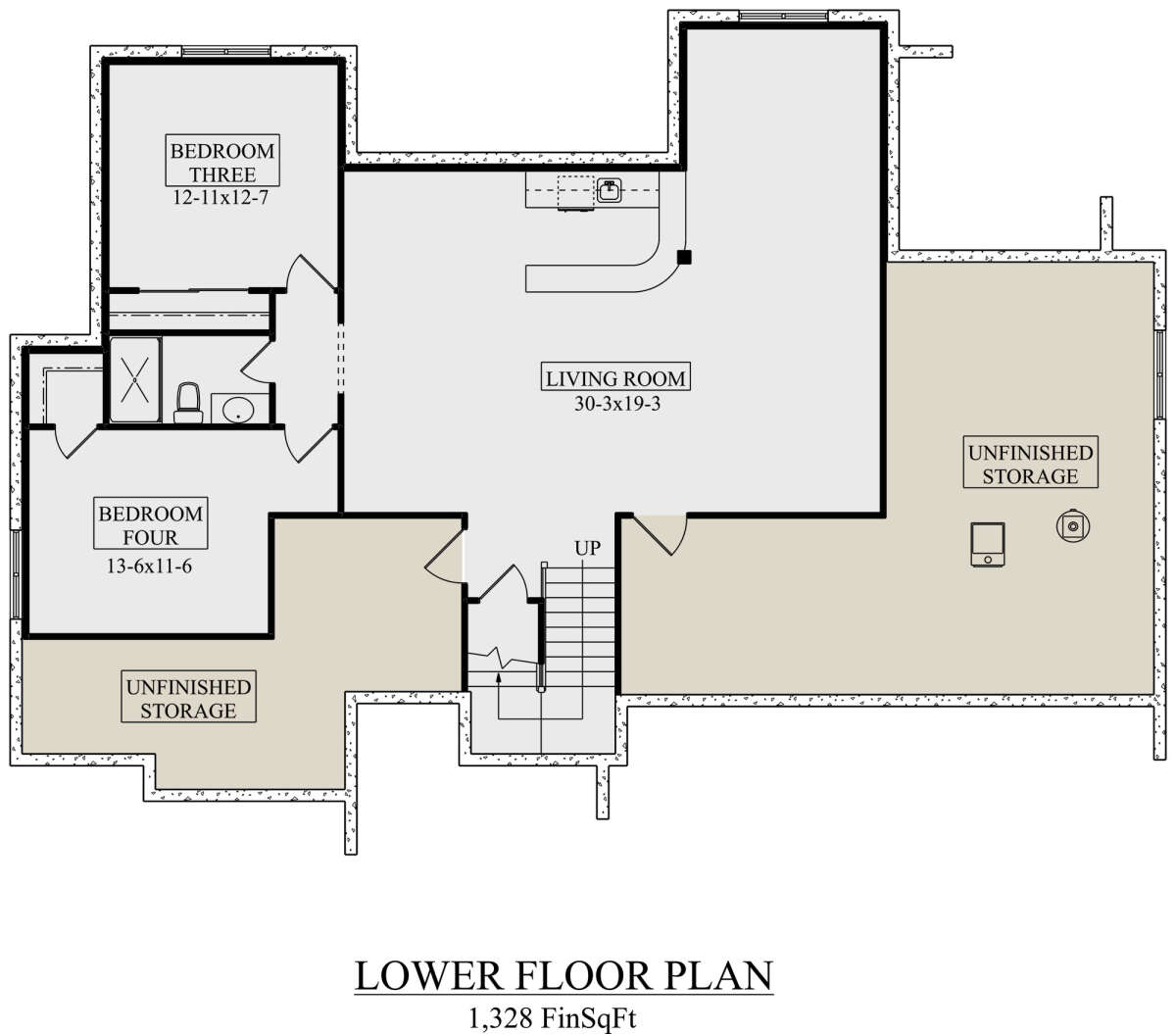 Basement for House Plan #5631-00174