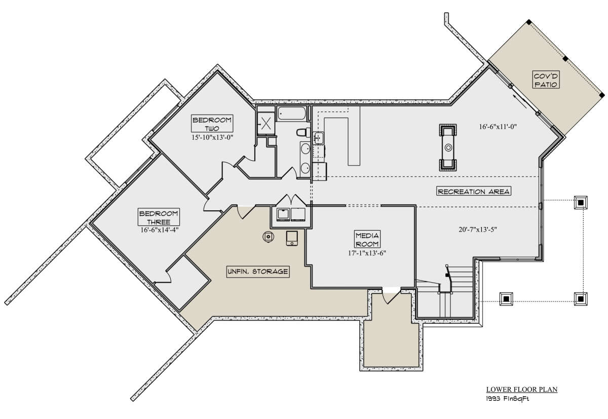 Basement for House Plan #5631-00176