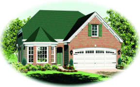 Traditional House Plan #053-00391 Elevation Photo