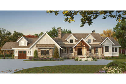 Craftsman House Plan #5631-00179 Elevation Photo