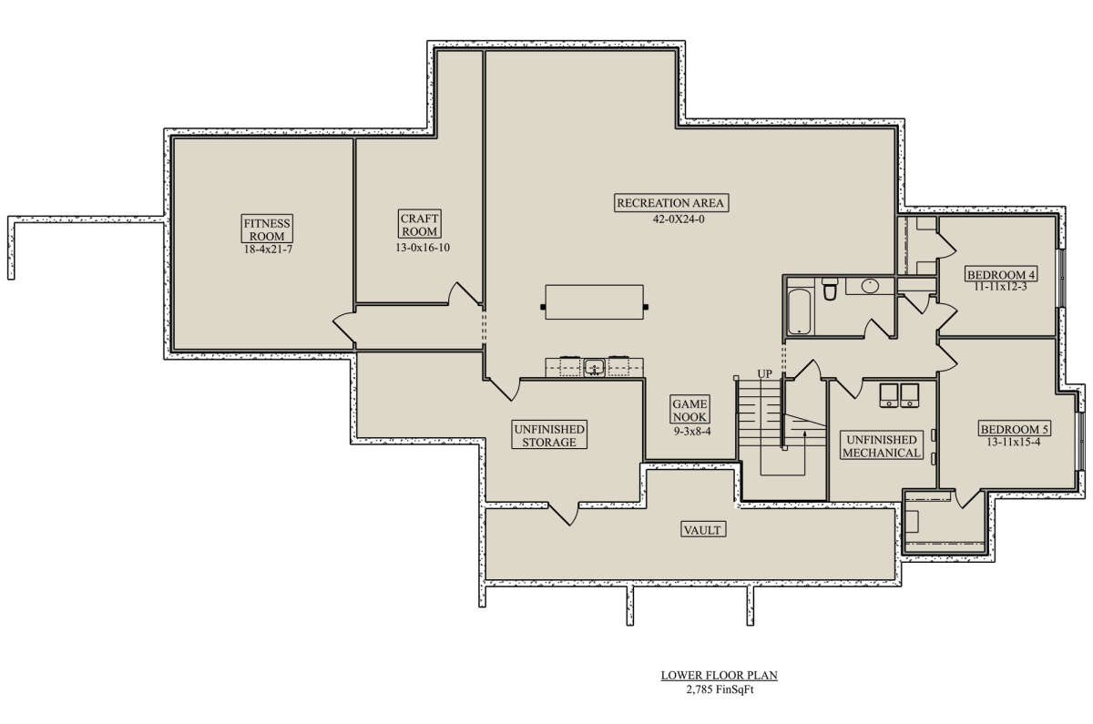 Basement for House Plan #5631-00179