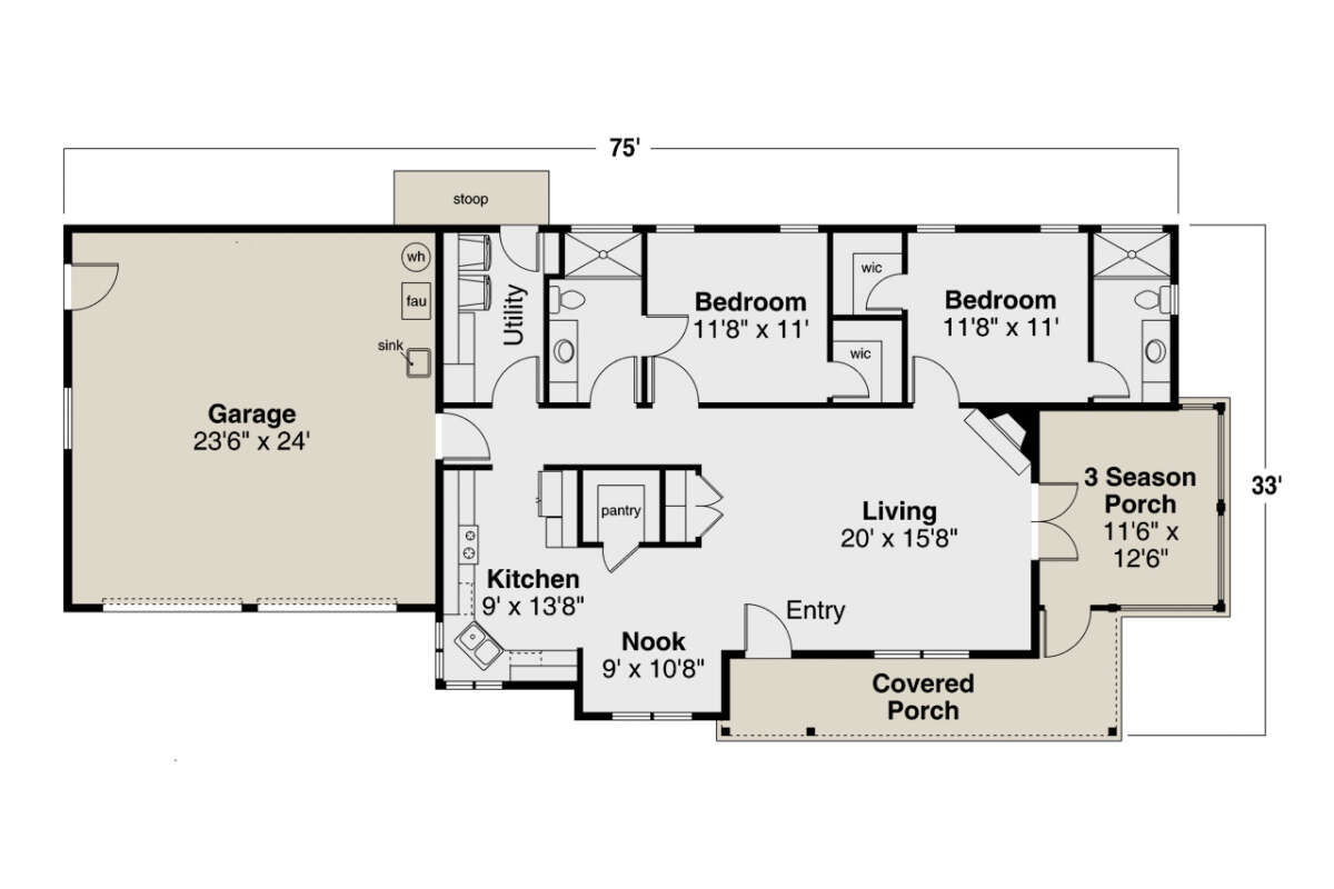 Main Floor  for House Plan #035-01013