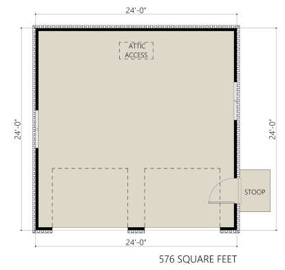 Garage Floor for House Plan #8687-00008