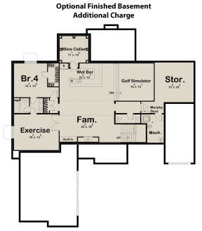 Basement for House Plan #963-00654