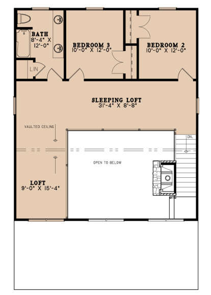 Second Floor for House Plan #8318-00263