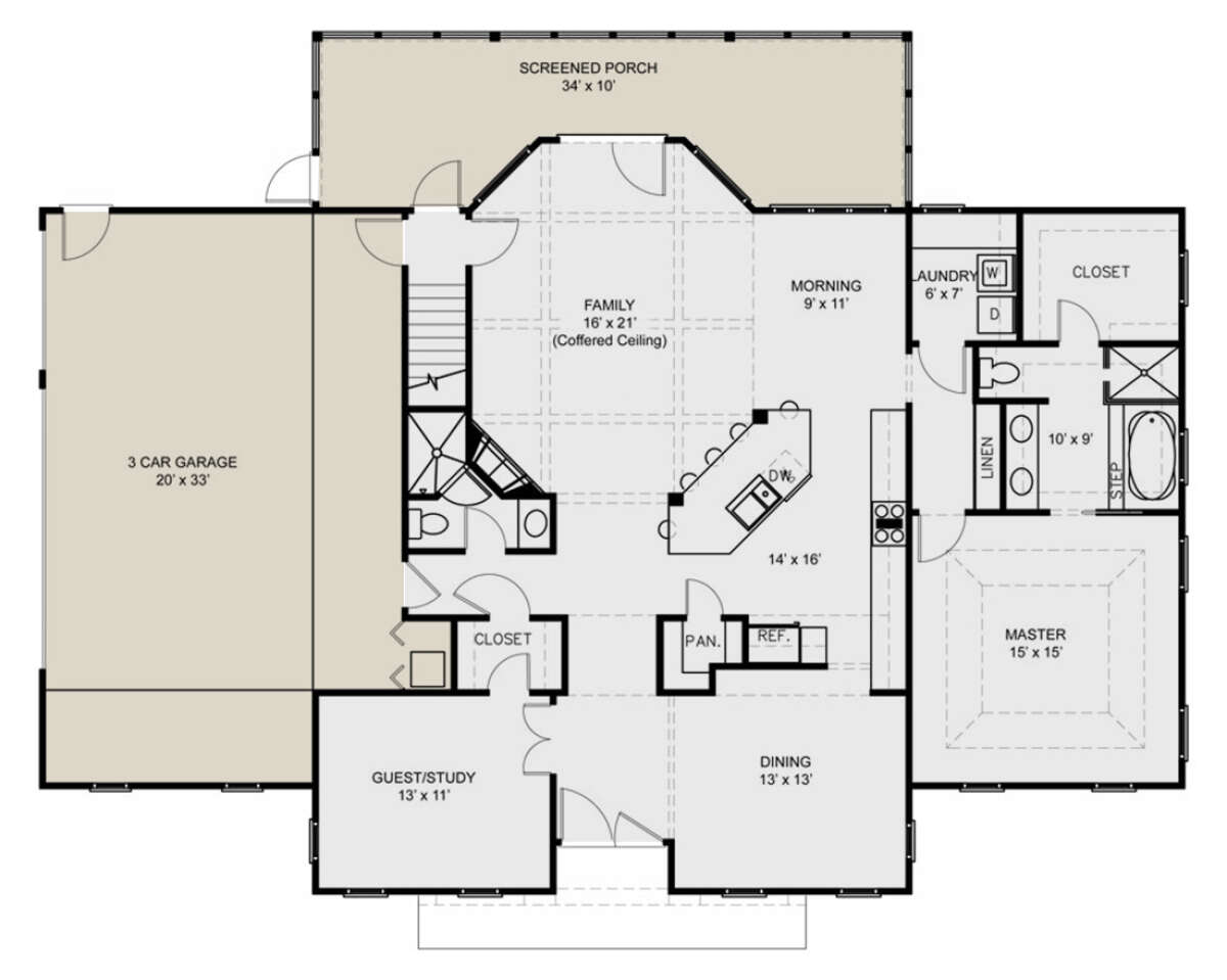 Main Floor  for House Plan #4195-00045