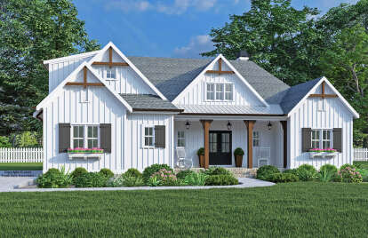 Modern Farmhouse House Plan #8594-00468 Elevation Photo
