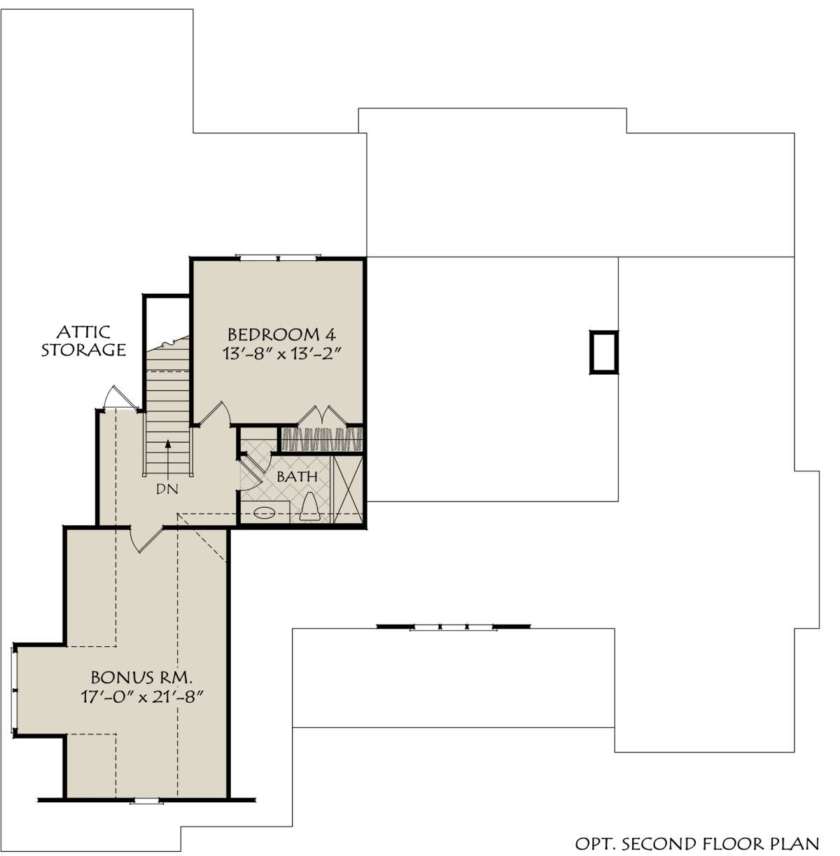 Optional Second Floor for House Plan #8594-00468