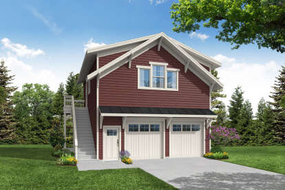 1 Bed, 1 Bath, 832 Square Foot House Plan - #035-01015