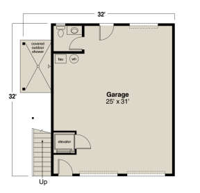 Garage Floor for House Plan #035-01015