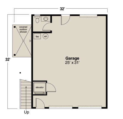 Garage Floor for House Plan #035-01015