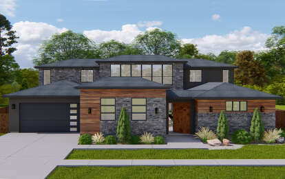 Modern House Plan #2802-00161 Elevation Photo
