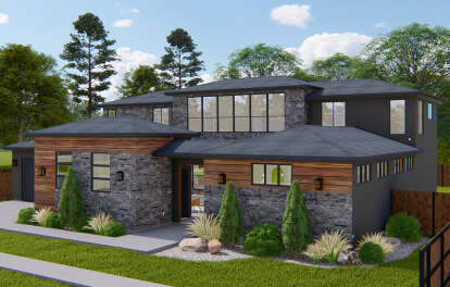 Modern House Plan #2802-00161 Elevation Photo