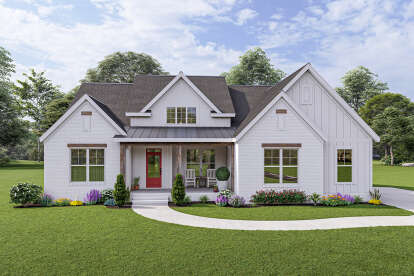 Modern Farmhouse House Plan #009-00314 Elevation Photo