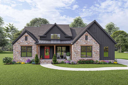 Modern Farmhouse House Plan #009-00314 Elevation Photo