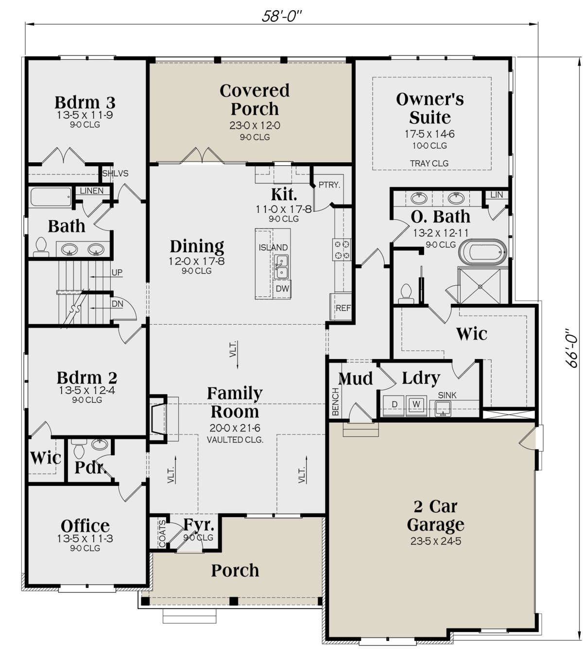 Main Floor  for House Plan #009-00314