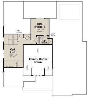 Optional Second Floor for House Plan #009-00314