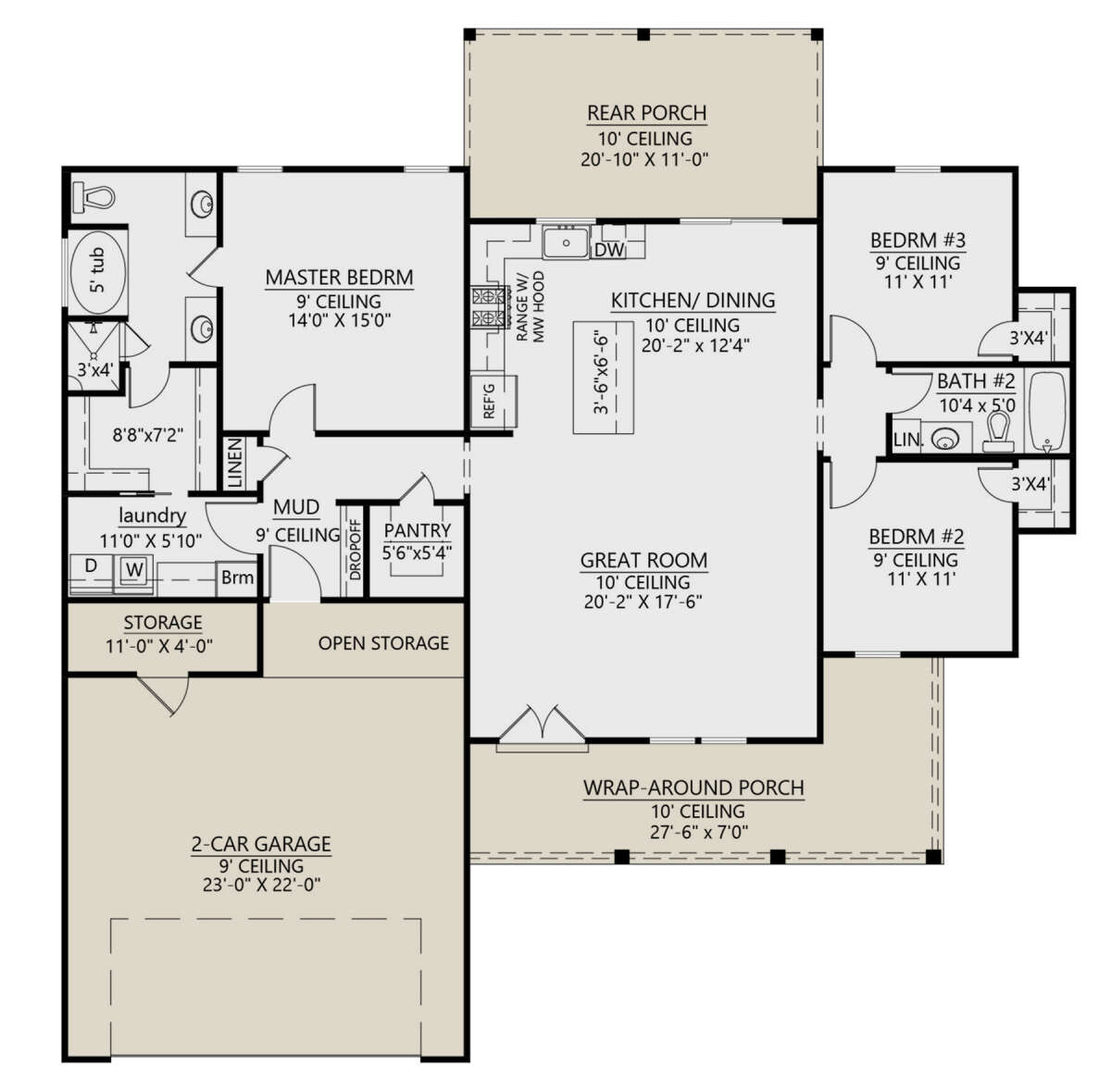 Main Floor  for House Plan #4534-00078