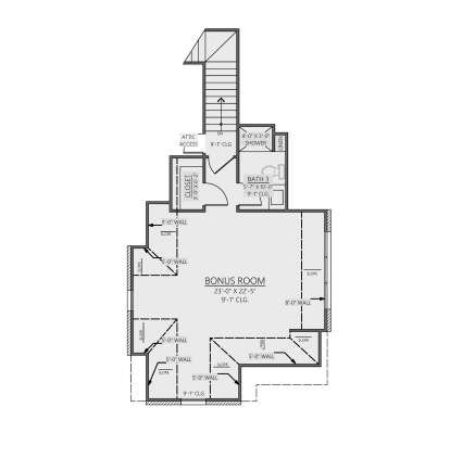 Bonus Room for House Plan #8687-00011