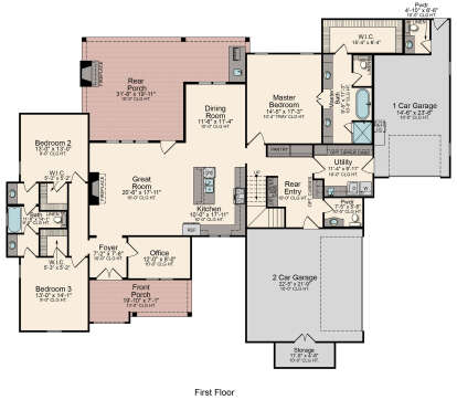 House Plan House Plan #27265 Drawing 1