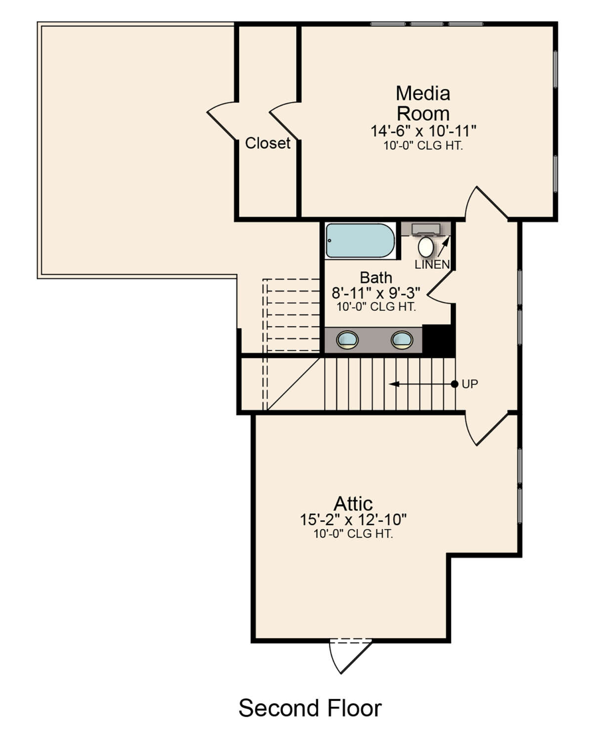 Second Floor for House Plan #5995-00006