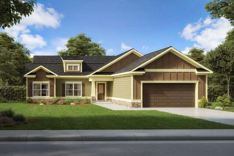 Craftsman House Plan #6082-00202 Elevation Photo