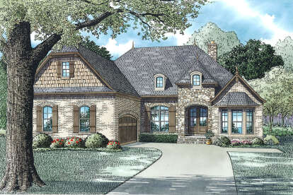 French Country House Plan #110-01106 Elevation Photo