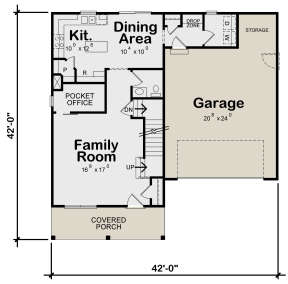 Traditional Plan: 1,611 Square Feet, 3 Bedrooms, 2.5 Bathrooms - 402-01743