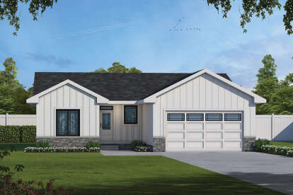 Modern Farmhouse House Plan #402-01744 Elevation Photo