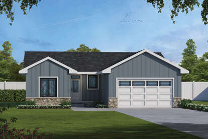 Modern Farmhouse House Plan #402-01744 Elevation Photo