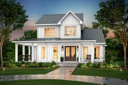 Modern Farmhouse House Plan #041-00282 Elevation Photo