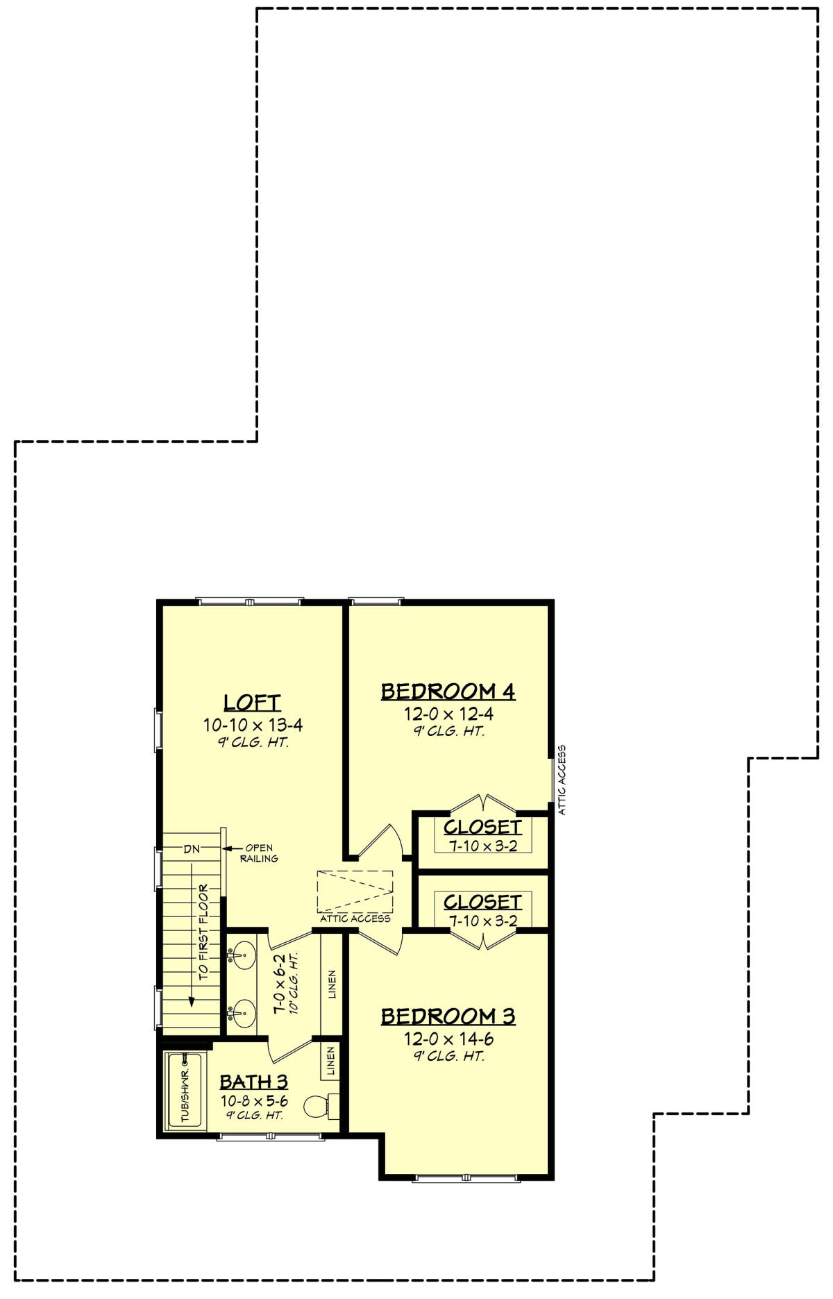 Second Floor for House Plan #041-00282