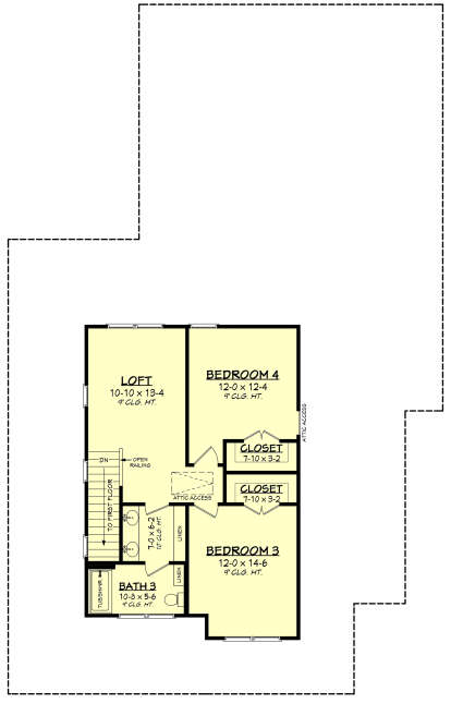Second Floor for House Plan #041-00282