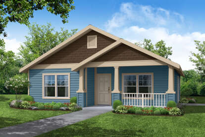 3 Bed, 2 Bath, 1242 Square Foot House Plan - #035-01016