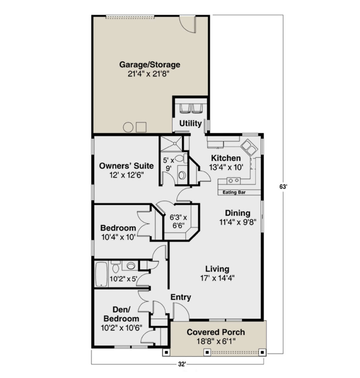 Main Floor  for House Plan #035-01016