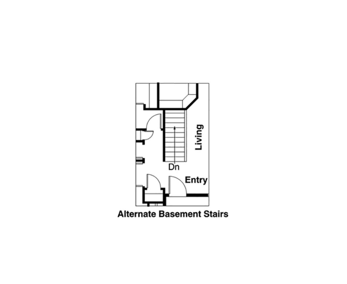 Basement Stairs Location for House Plan #035-01016