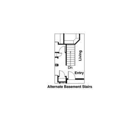 Basement Stairs Location for House Plan #035-01016