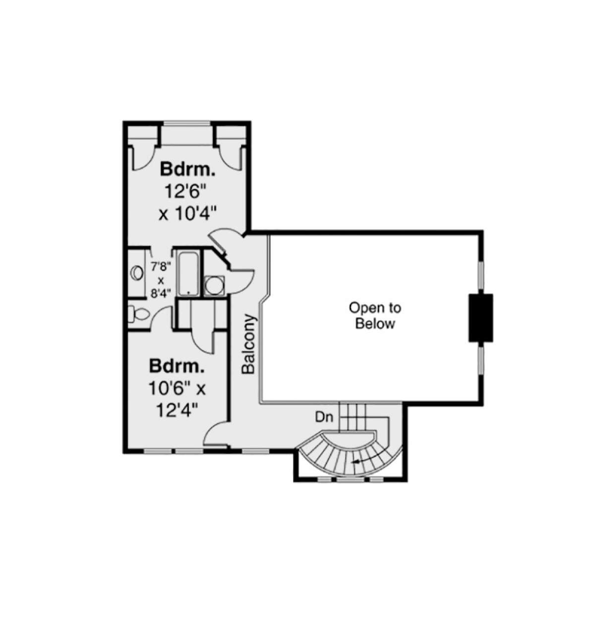 Second Floor for House Plan #035-01017