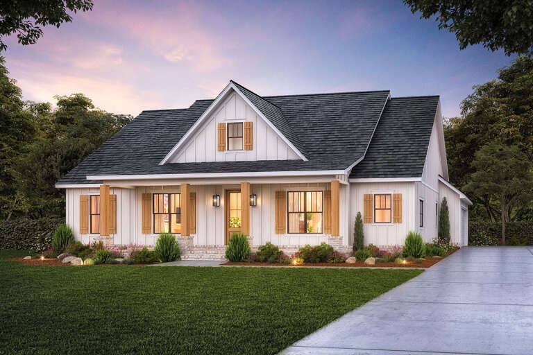 Modern Farmhouse House Plan #4534-00079 Elevation Photo
