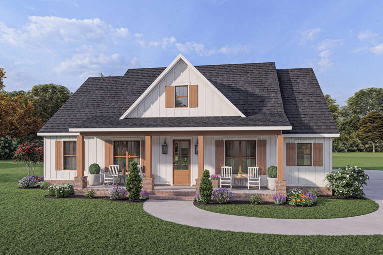 Modern Farmhouse House Plan #4534-00079 Elevation Photo