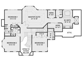 Floorplan 2 for House Plan #4195-00046