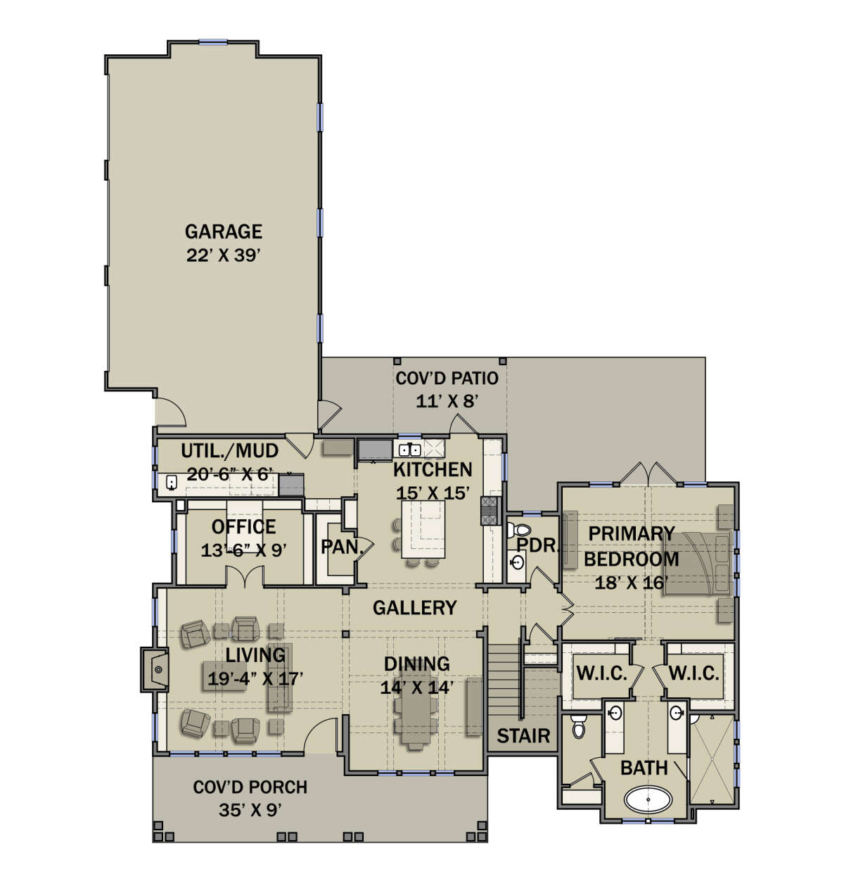 Main Floor  for House Plan #3571-00018