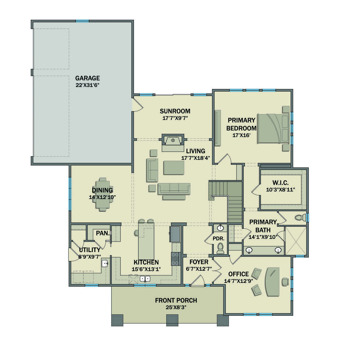 Main Floor  for House Plan #3571-00019