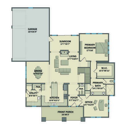Main Floor  for House Plan #3571-00019