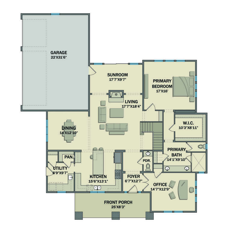 House Plan House Plan #27292 Drawing 1