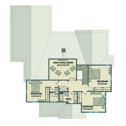 Second Floor for House Plan #3571-00019