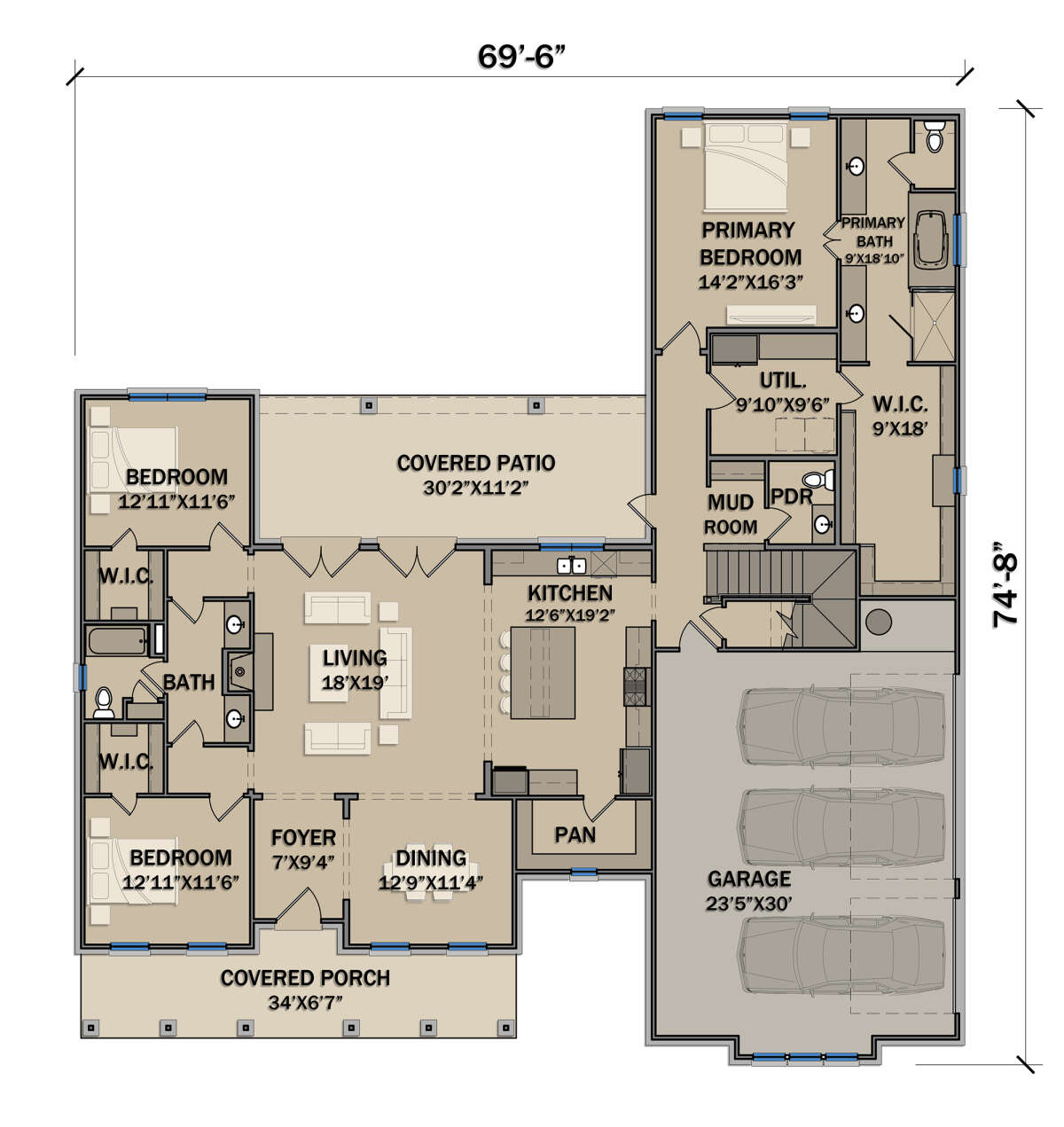 Main Floor for House Plan #3571-00021