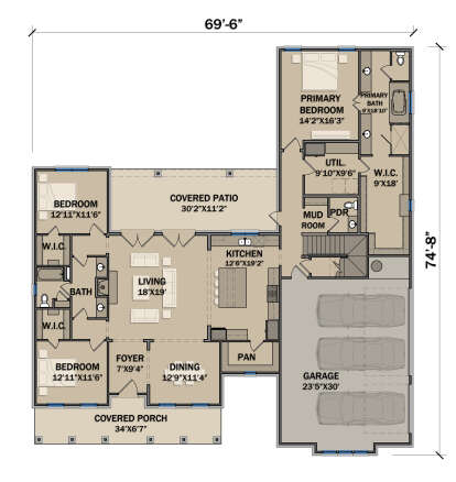 House Plan House Plan #27300 Drawing 1